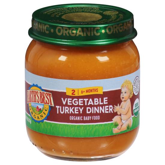 Earth's Best Stage 2 Vegetable Turkey Dinner Baby Food 6+ Months (organic )