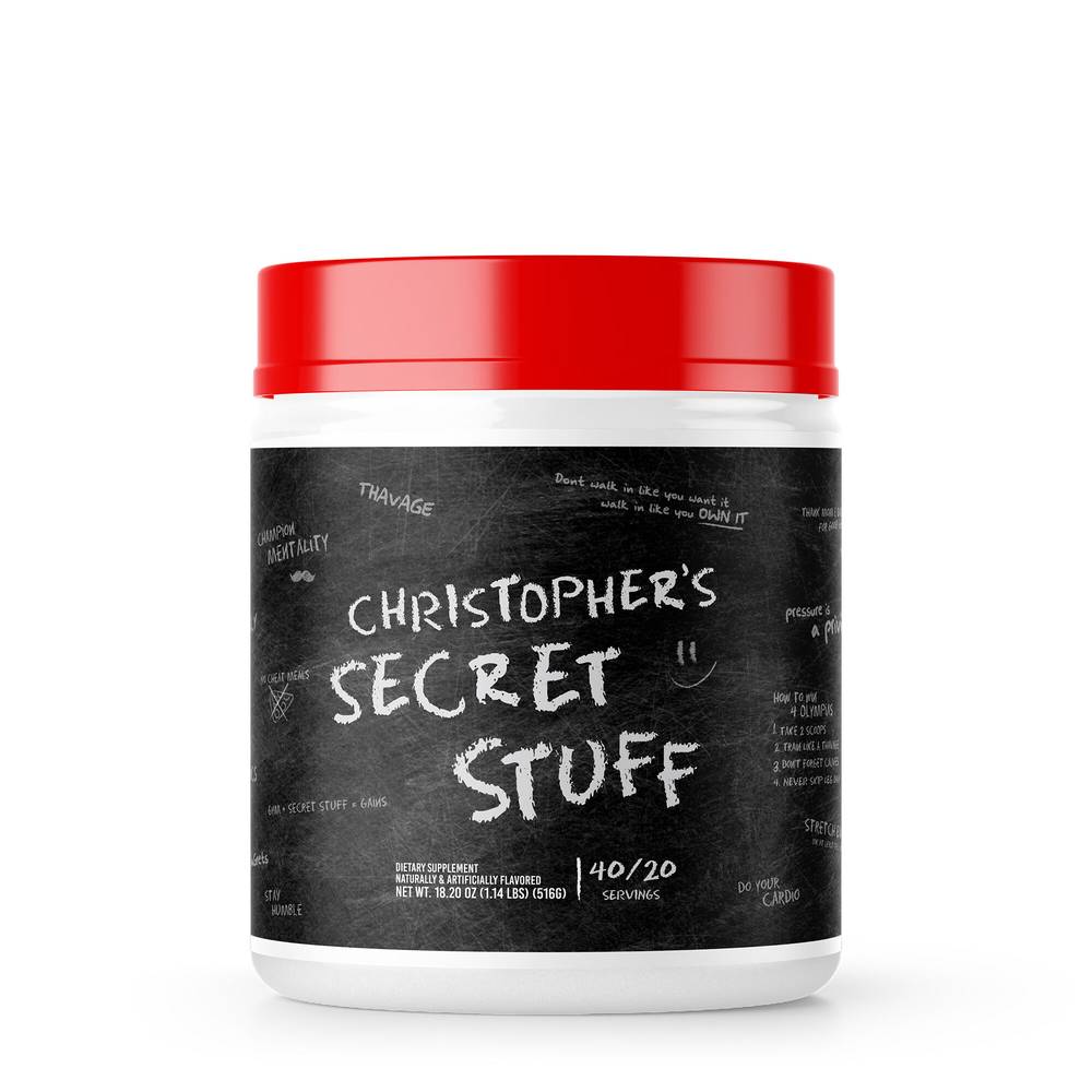 Raw Christopher's Secret Stuff Pre Workout Supplement Powder (18.2 oz) (tastes like winning)