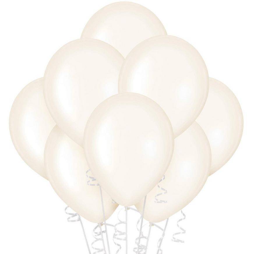 Party City Uninflated Premium Latex Balloons (white) (25 ct)