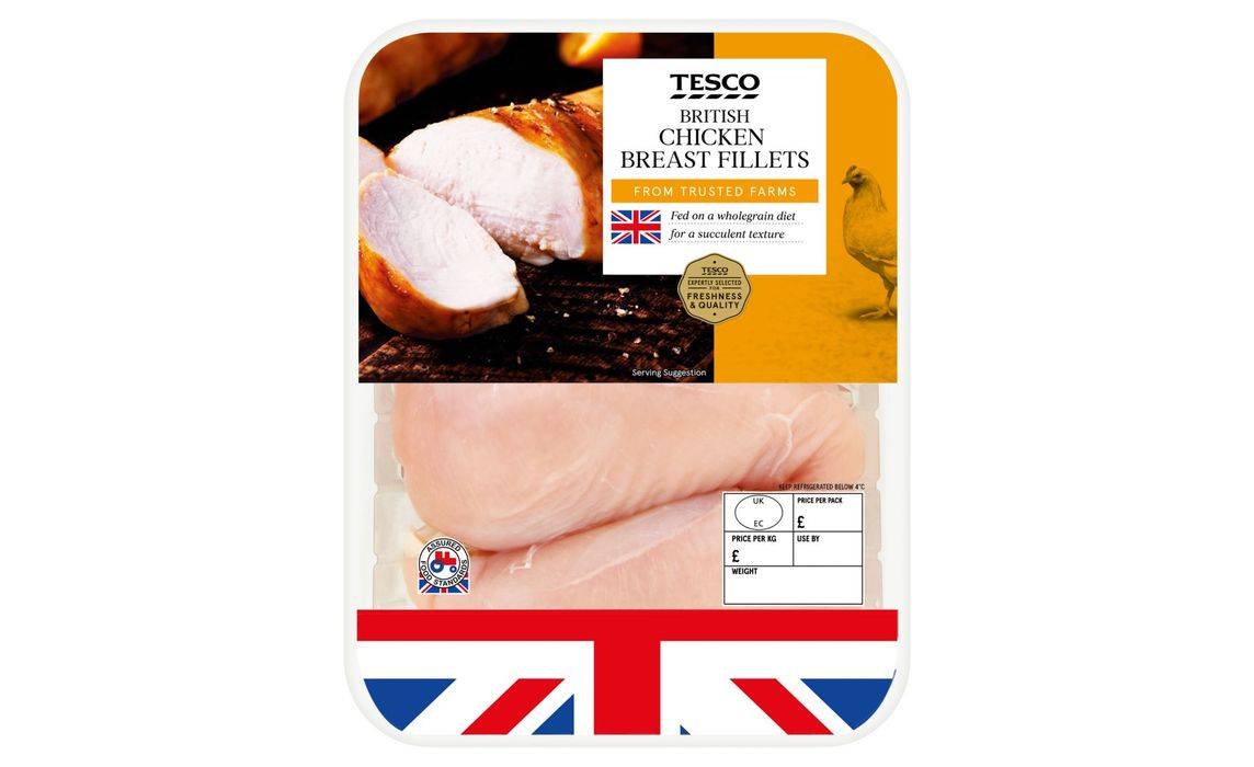 Tesco British Chicken Breast Fillets 580g (397468)