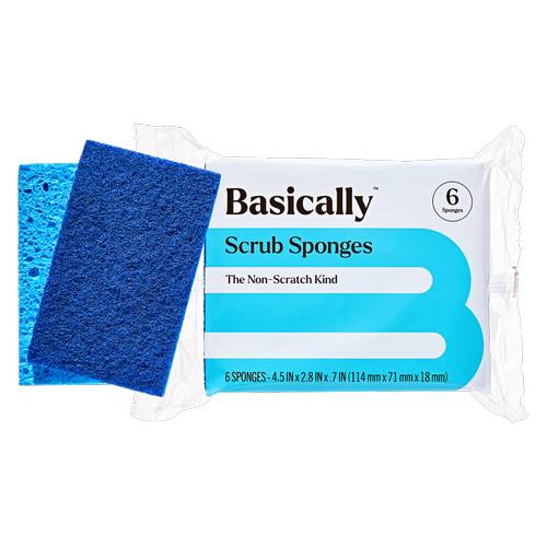 Basically, Non Scratch Scrub Sponge (6 ct)