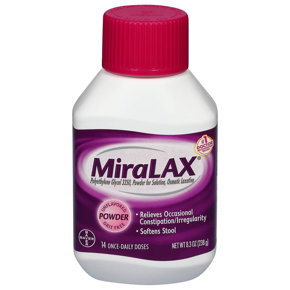 MiraLAX Osmotic Unflavored Powder Laxative (8.3 oz, 14 ct)