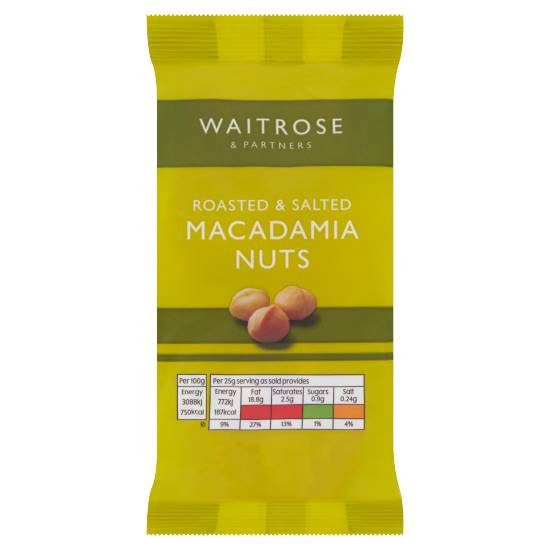Waitrose Roasted & Salted Macadamia Nuts