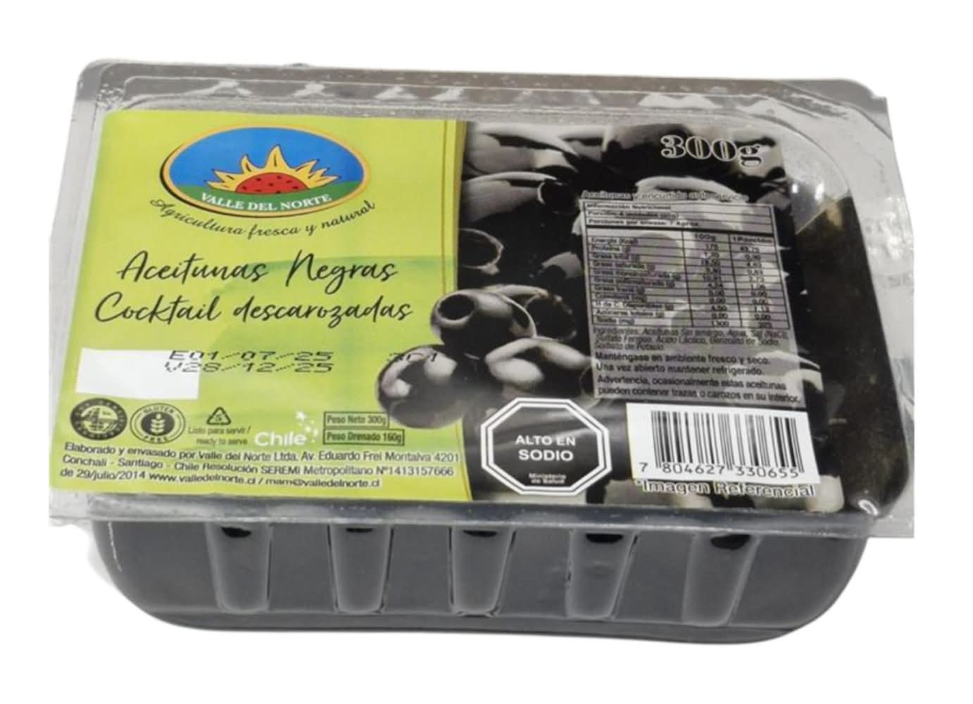 Valle del Norte · Aceitunas negras descarozadas (350 g)