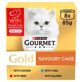 Gourmet Gold Savoury Cake Meat 8 x 85g (680g)