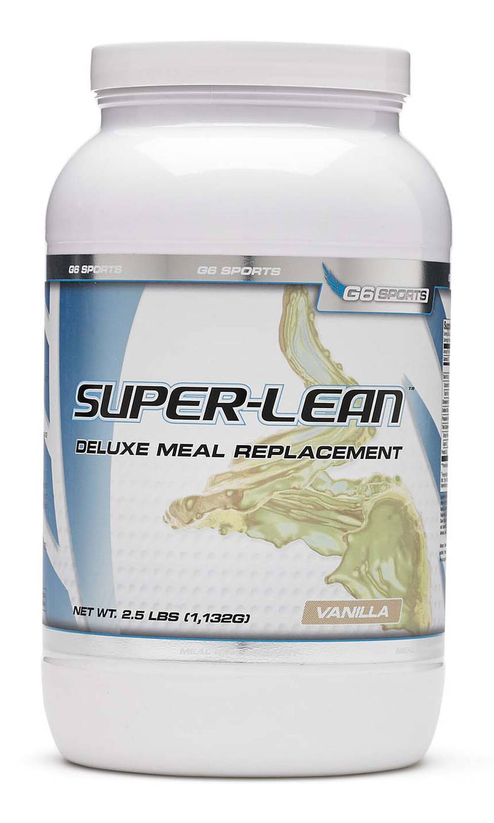 G6 Sports Super Lean Meal Replacement, Vanilla (2.5 lbs)