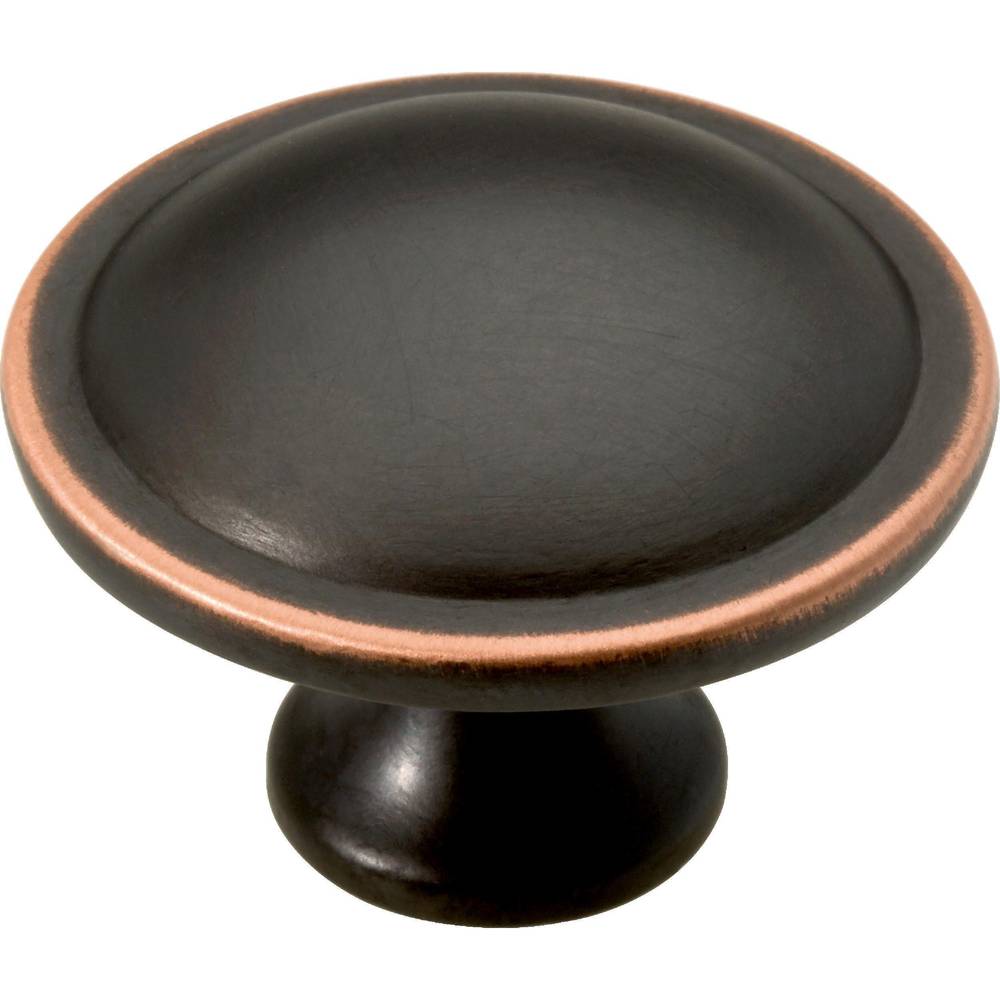 Brainerd Contempo 1-1/2-in Bronze with Copper Highlights Round Traditional Cabinet Knob | P67659W-VBC-C