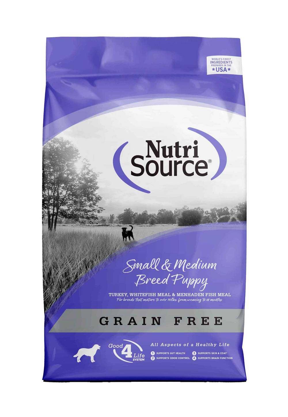 NutriSource Grain Free Small/Medium Breed Dry Puppy Food, Turkey, 26 Pounds