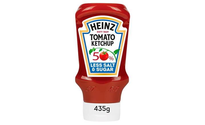 Heinz Tomato Ketchup 50% Less Sugar & Salt 435g (393837)