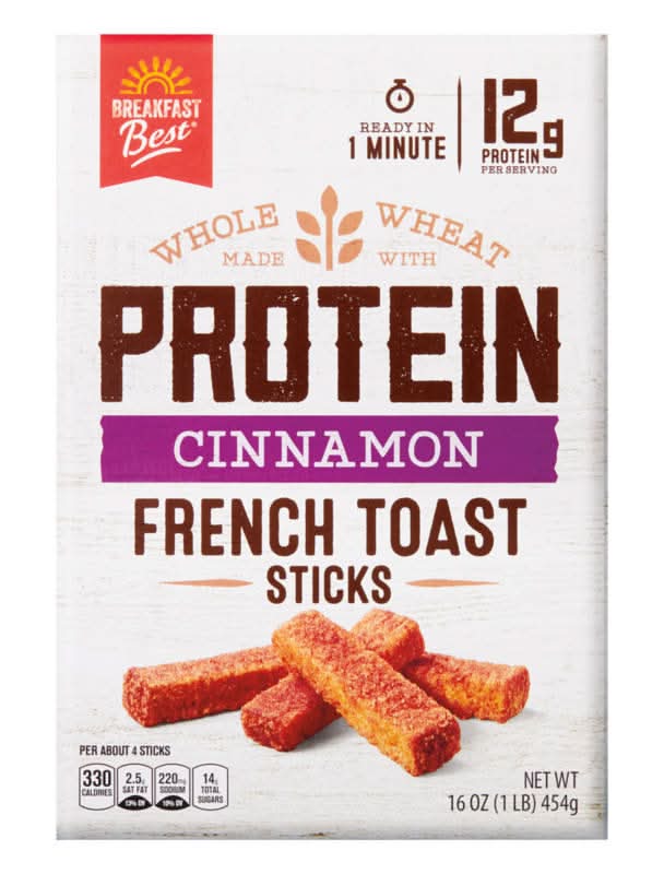 Breakfast Best Whole Wheat Protein French Toast Sticks, Cinnamon (16 oz)
