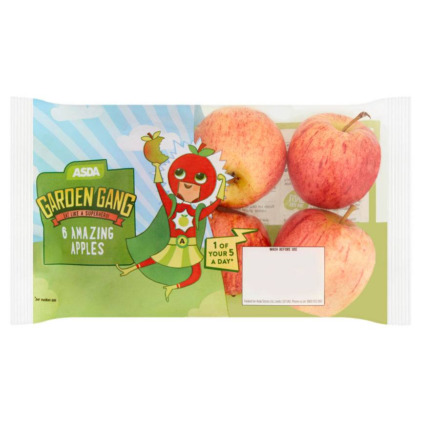 Asda Garden Gang Amazing Apples (Colour may vary) 6 pack