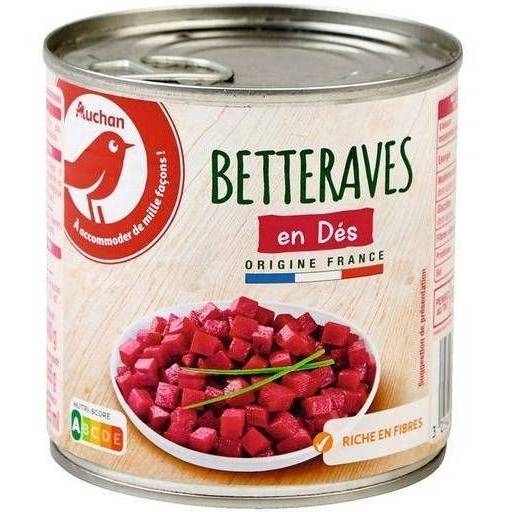 Betteraves en dés - auchan