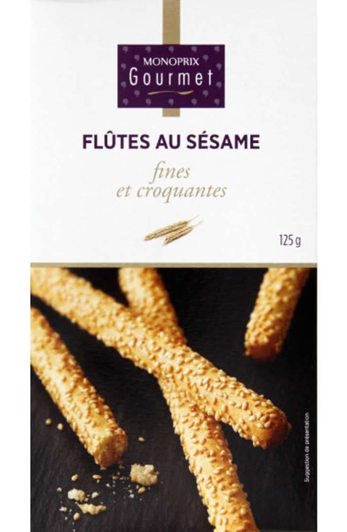Monoprix - Gourmet flûtes au sésame fines et croquantes (125g)