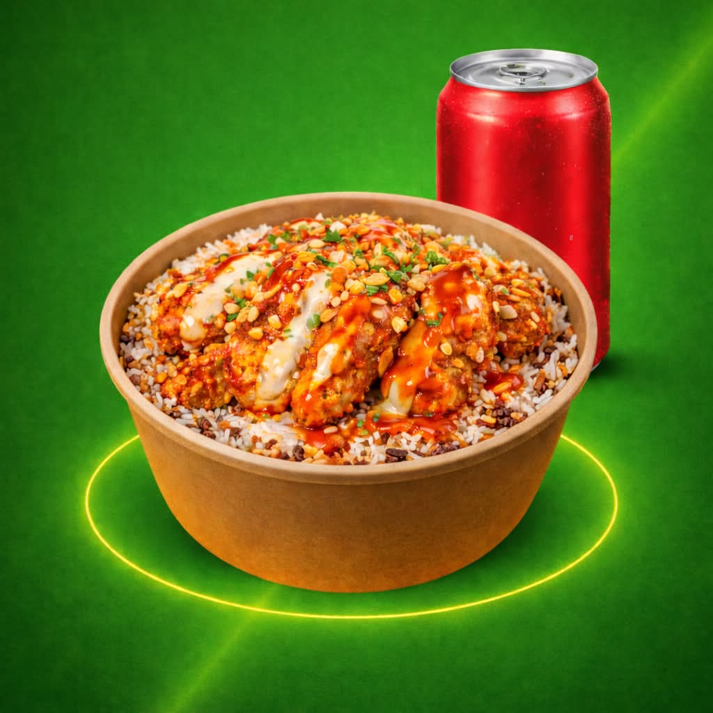 CROUSTY POULET SAUCE ALGERIENNE RIZ 3 SAVEURS