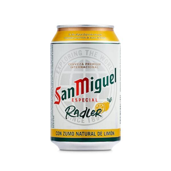 Cerveza radler con limón San Miguel lata 33 cl