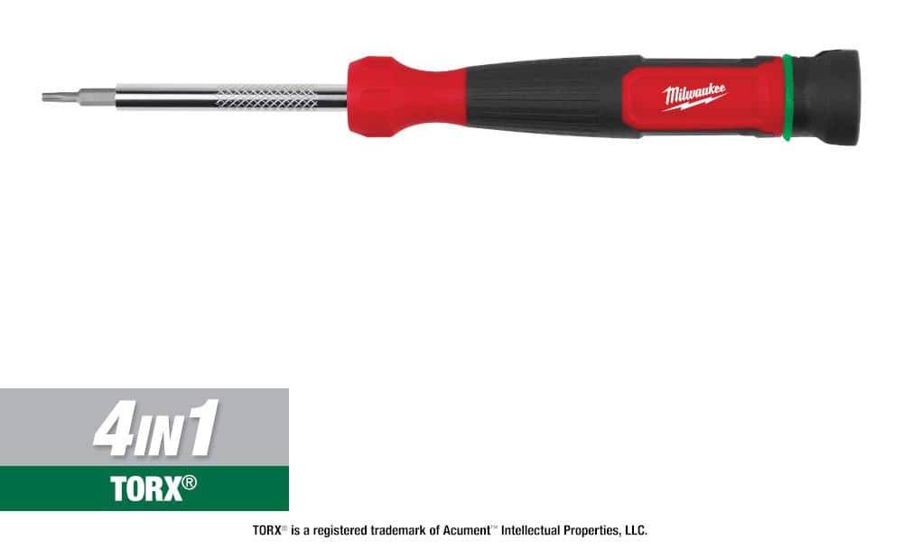 Milwaukee 4-In-1 Torx Tamperproof Precision Multi-Bit Screwdriver