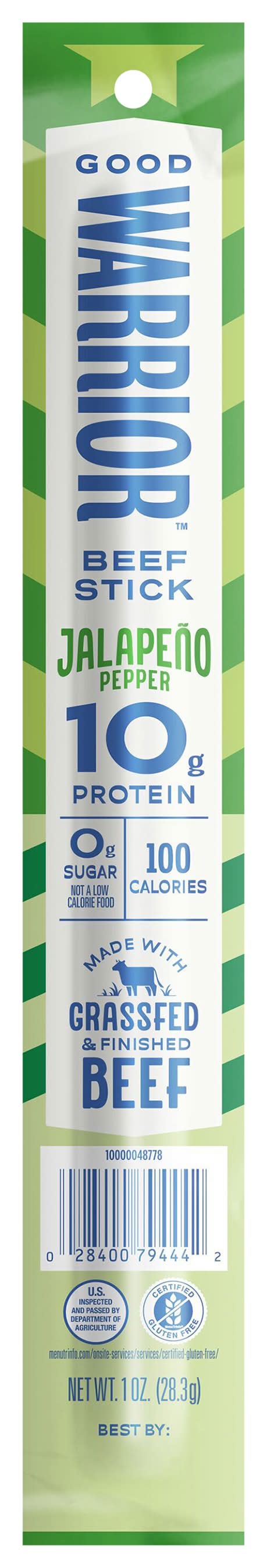 Good Warrior Beef Stick, Jalapeno Pepper (1 oz)