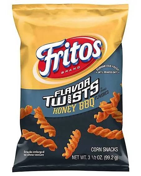 Fritos Flavor Twists Corn Snacks, Honey Bbq (3.8oz)