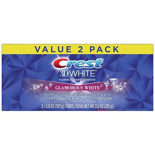 Crest 3D White Glamorous White Toothpaste - 3.8 OZ x 2 pack