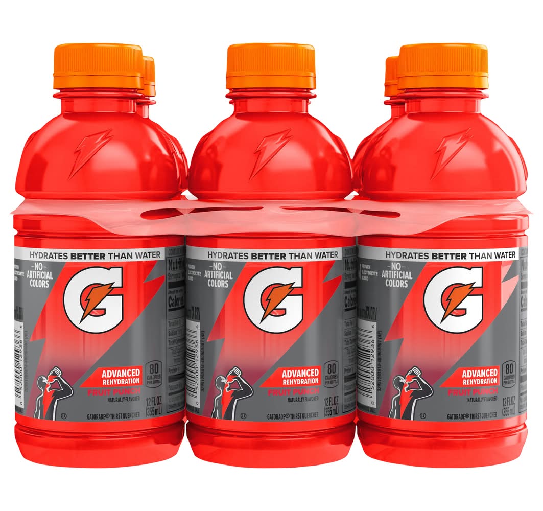 Gatorade Thirst Quencher Sports Drink, Fruit Punch (6 x 12 fl oz)