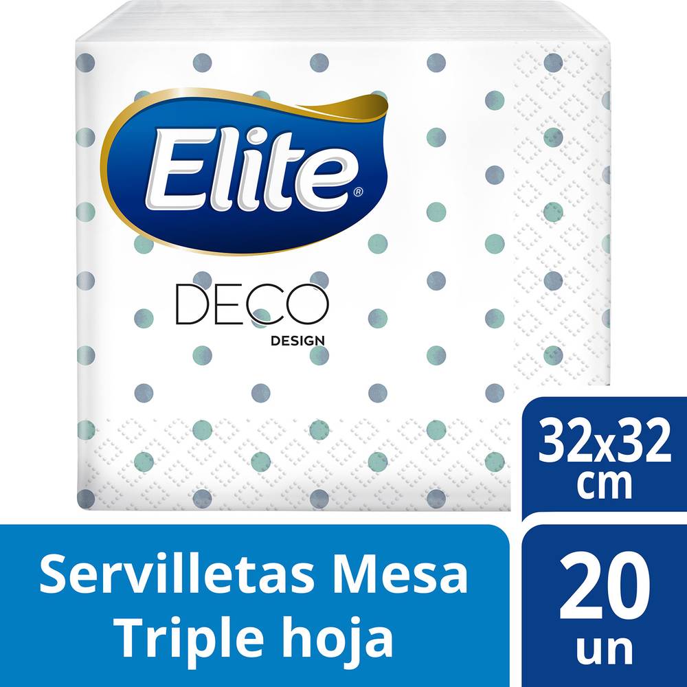 Elite servilletas deco design triple hoja (pack 20 u)