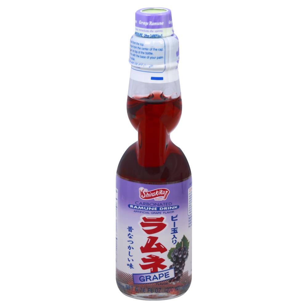 Shirakiku Ramune Drink, Grape (6.76 fl oz)