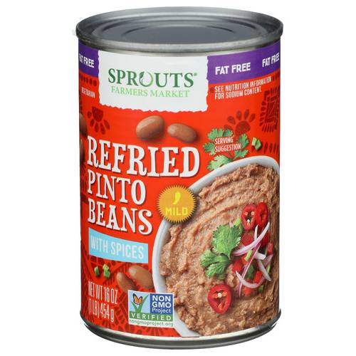 Sprouts Fat Free Refried Pinto Beans with Spices