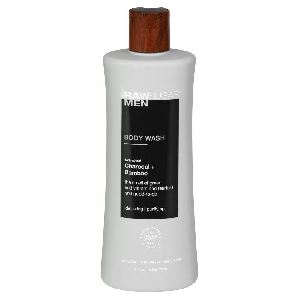 Raw Sugar Activated Charcoal + Bamboo Men Body Wash