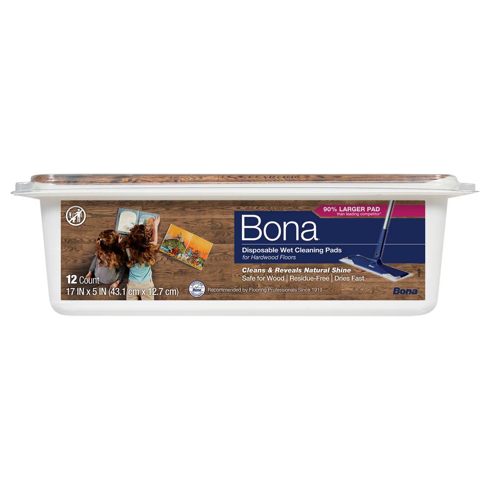 Bona Original Formula Disposable Cleaning Wet Pads (12 ct)