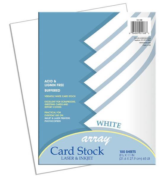 Pacon White Card Stock pack