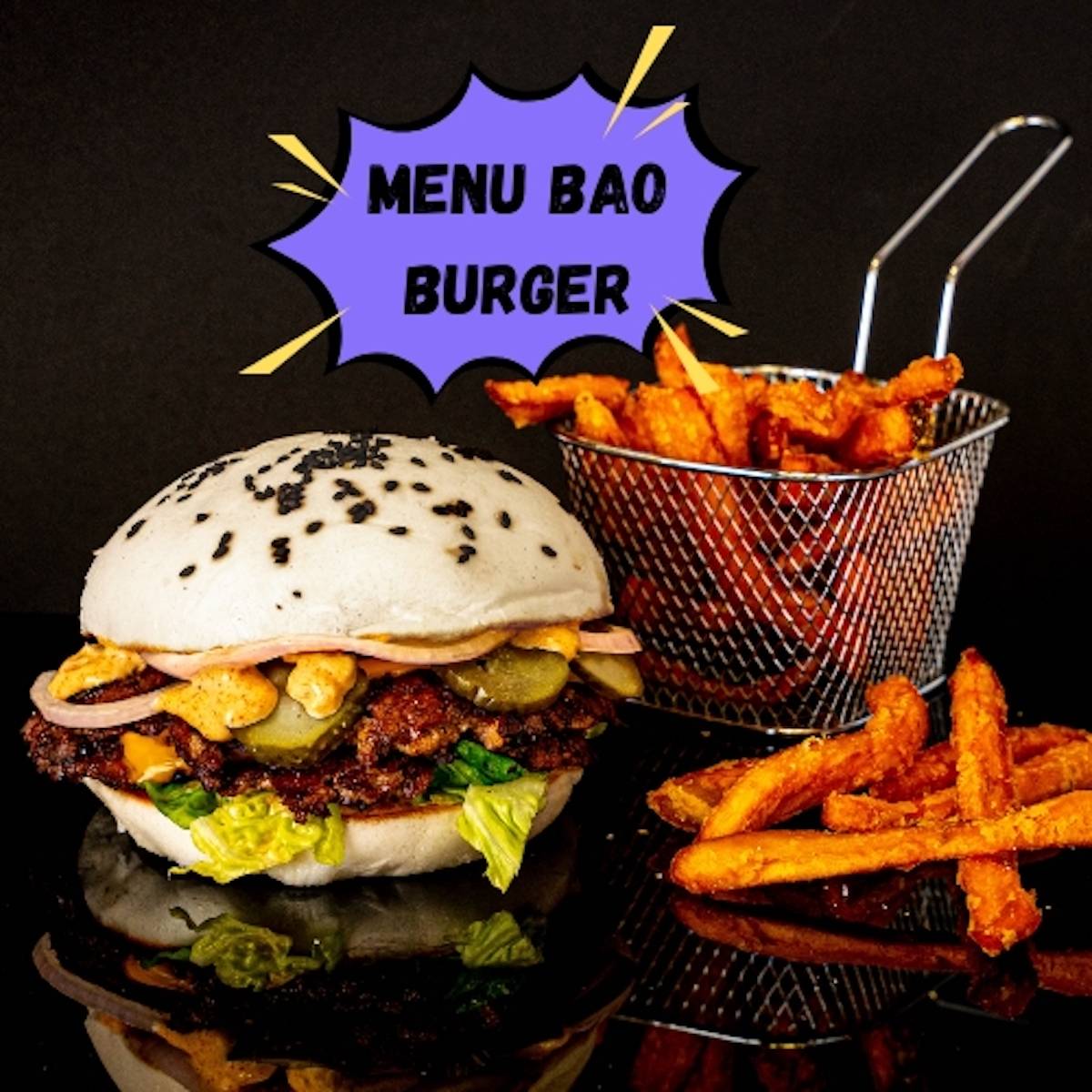 Menu Bao Burger 🍔 + 🍟