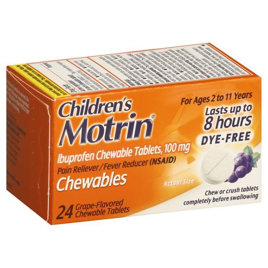 Children's Motrin Children's 100mg Ibuprofen Chewable Tablets (24 ct)