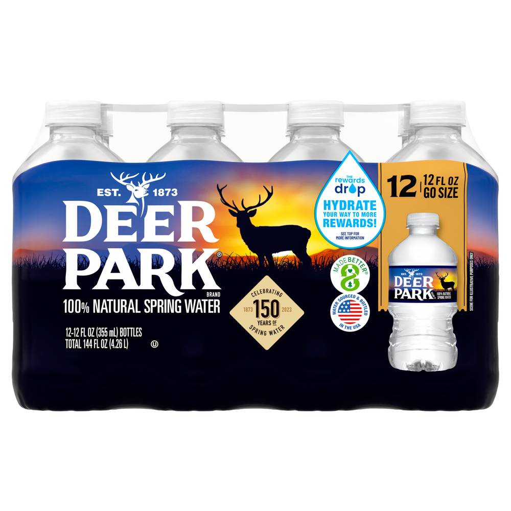 Deer Park 100% Natural Spring Water (12 x 12 fl oz)