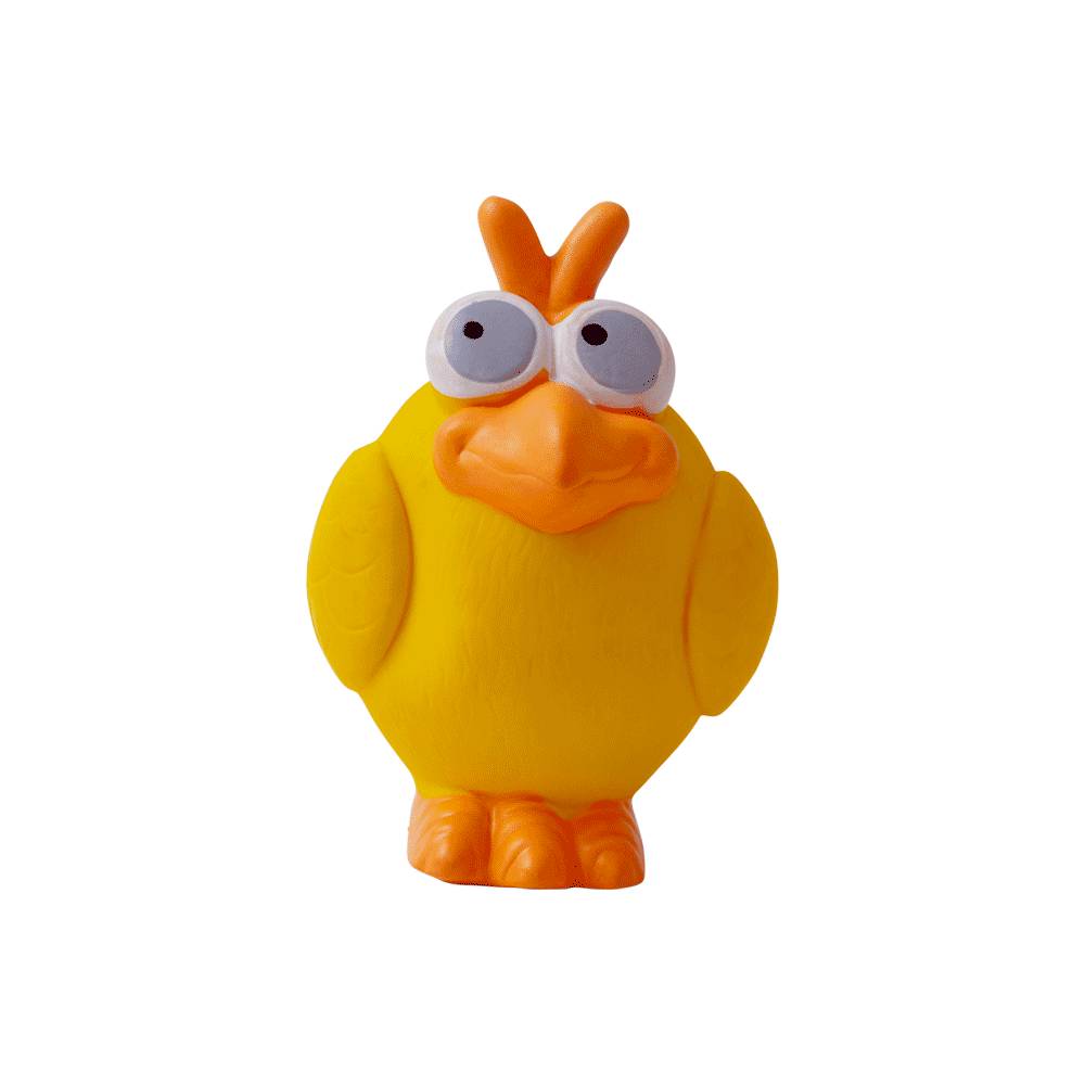 C-pet brinquedo passarinho em látex amarelo (13x9cm)
