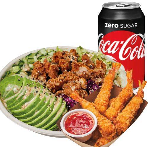 The sesame fried chicken bowl meal deal