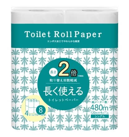 43_イデトイレＰ４ロール倍巻【シングル】（120m）