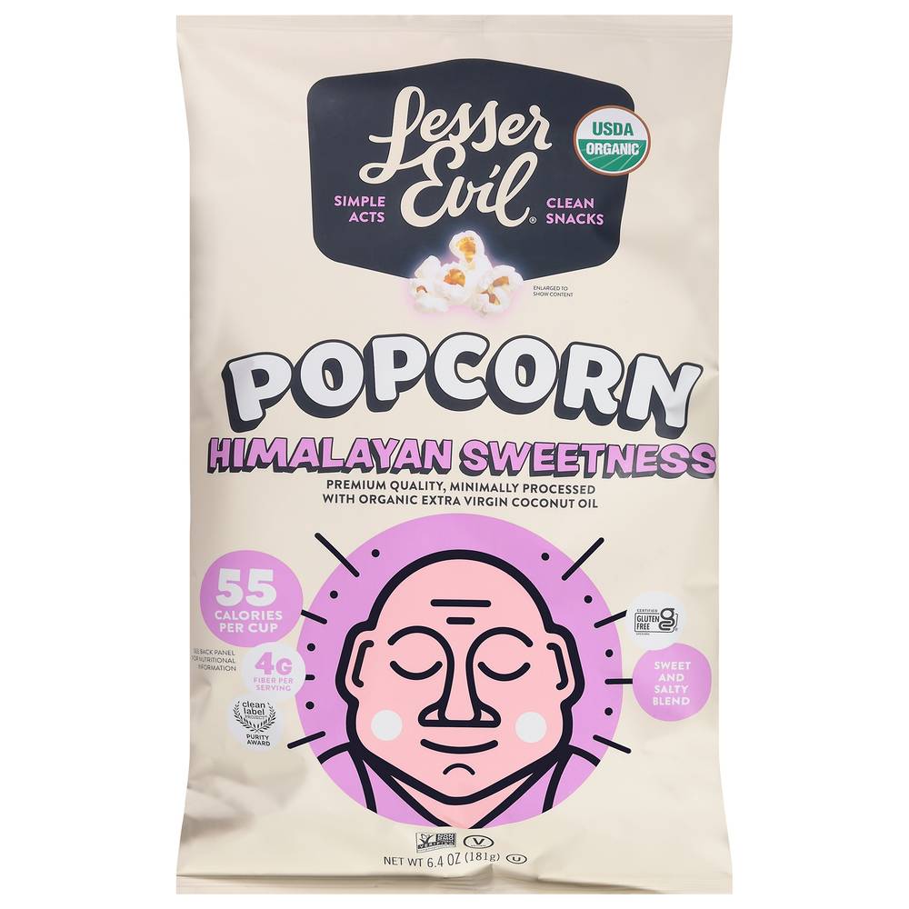 Lesser Evil Organic Popcorn Himalayan Sweetness