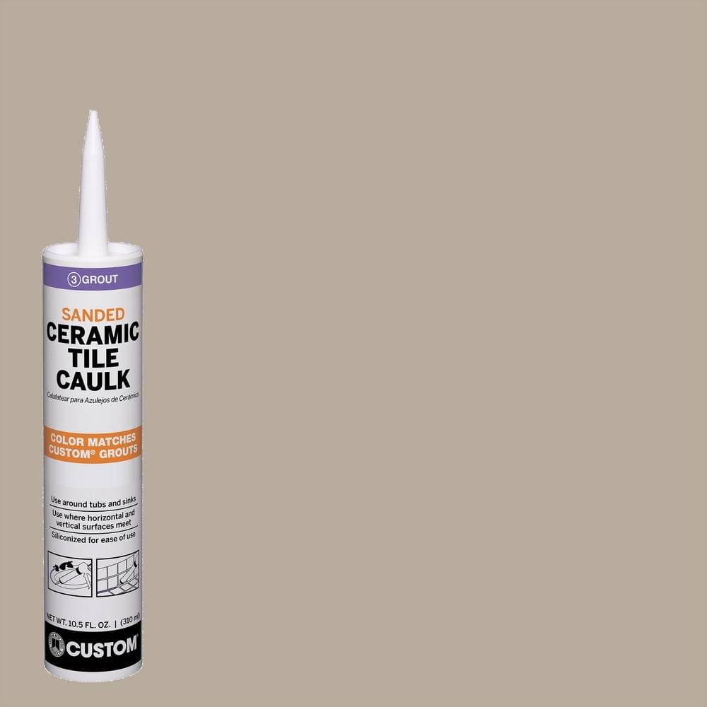 Custom Building Products Polyblend #386 Oyster Gray 10.5 Oz. Sanded Ceramic Tile Caulk