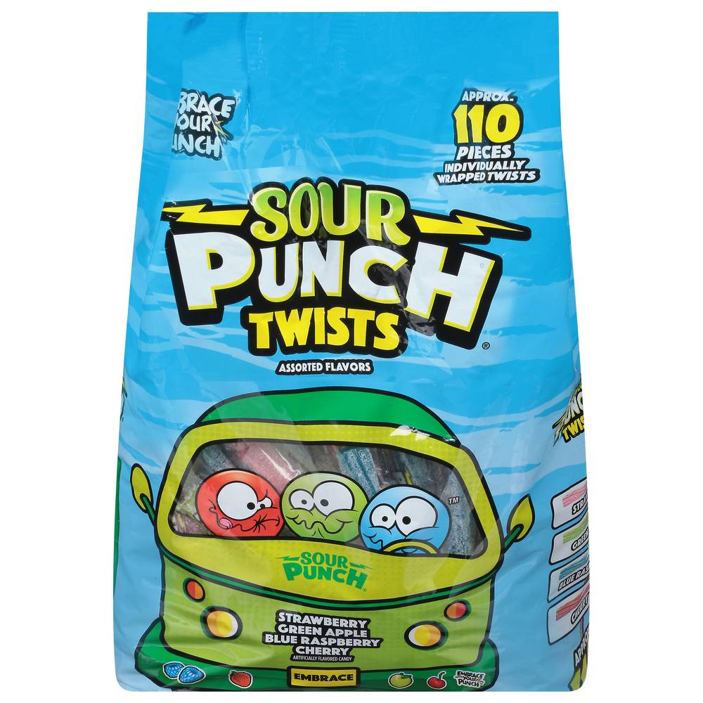 Sour Punch Twists Assorted Flavors Candy (1.53 lbs)