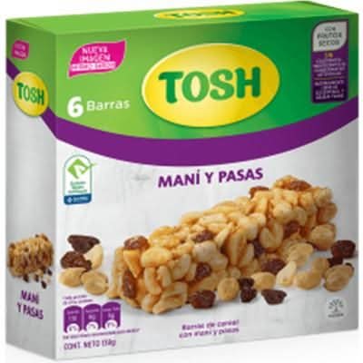 Barrita De Cereal Tosh Pozuelo Mini Pasas (69 g) 3 Un