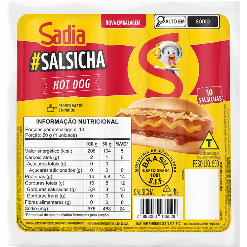 Sadia salsicha hot dog (500 g)