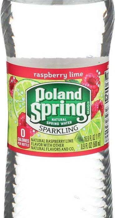 Raspberry Lime Sparkling Water - Poland Springs 16 oz.