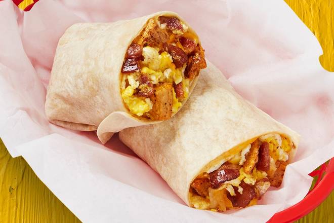 Bacon, Potatoes, Egg, & Cheese Burrito