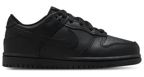 Nike Boys Dunk Low - Shoes Black/Black Size 12.0