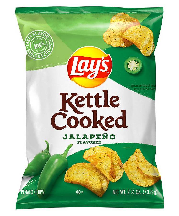 Lay's Kettle Cooked Potato Chips Jalapeno