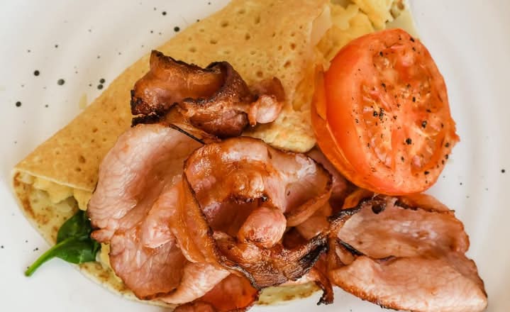 Breakfast Crepe with Bacon