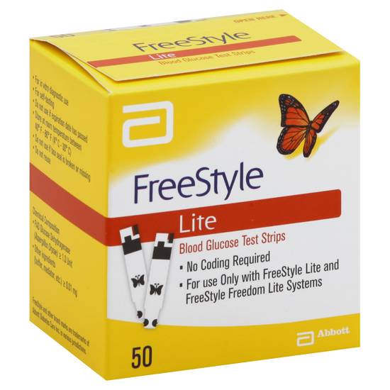 Freestyle Lite Blood Glucose Test Strips (50 ct)