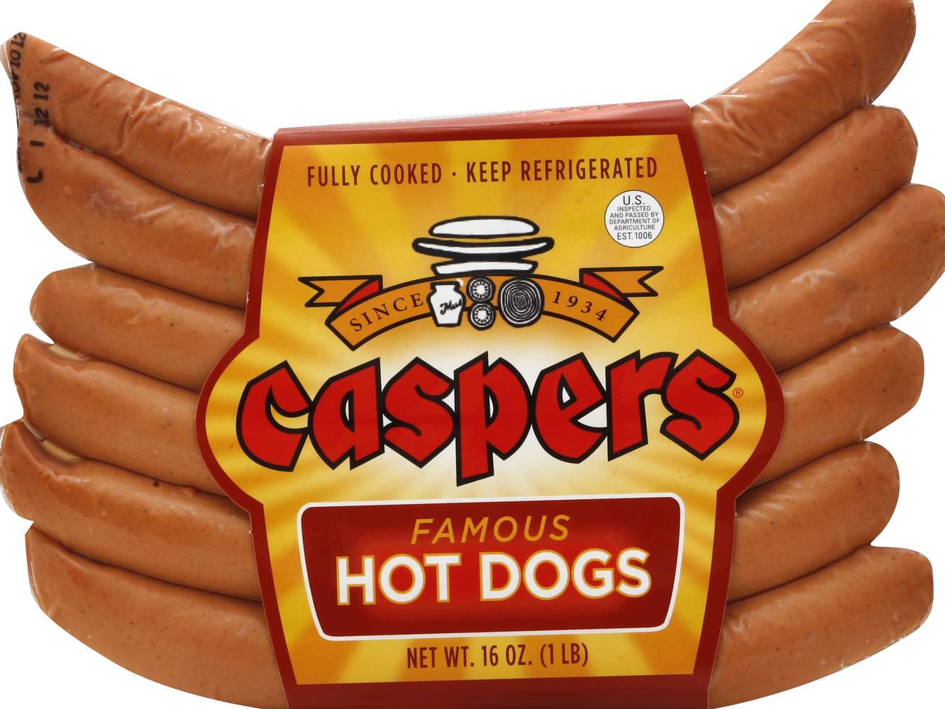 Caspers Famous Hot Dogs (1 lbs)