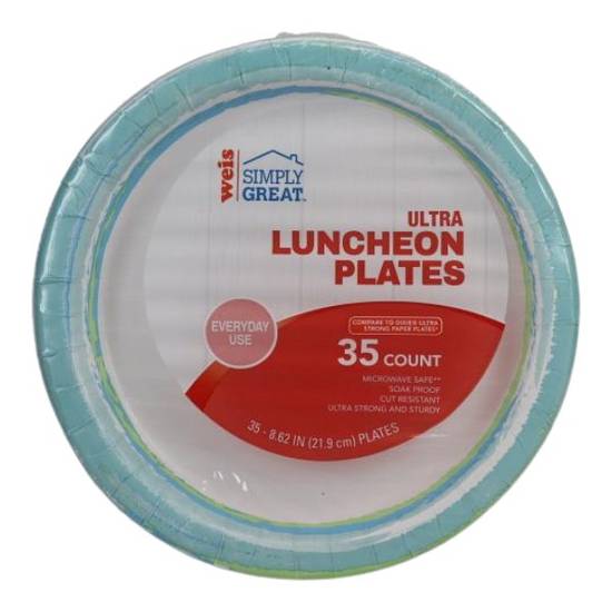 Weis Simply Great Paper Plates Ultra Luncheon, 8.62 inches (35 ct)