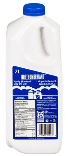 Northumberland lait partiellement écrémé 2% m.g. - partly skimmed milk 2% m.f (2 l)